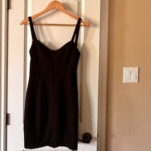 Form Fitting Open Back Black Dress - ( Medium ) New!